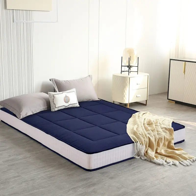 Materasso futon da 6 pollici verde / nero / blu scuro, singolo / a una piazza e mezza / matrimoniale, singolo
