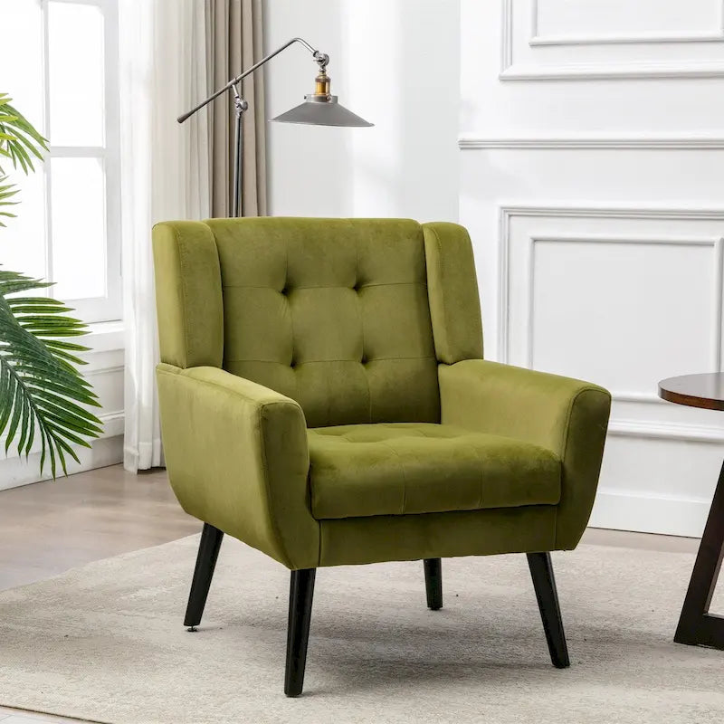 Poltrona Accent in velluto con schienale ergonomico, seduta singola, colori multipli