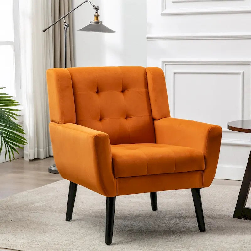 Poltrona Accent in velluto con schienale ergonomico, seduta singola, colori multipli