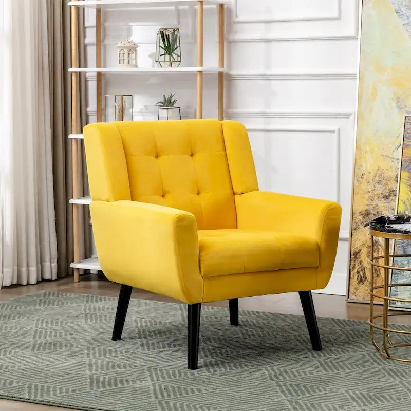 Poltrona Accent in velluto con schienale ergonomico, seduta singola, colori multipli