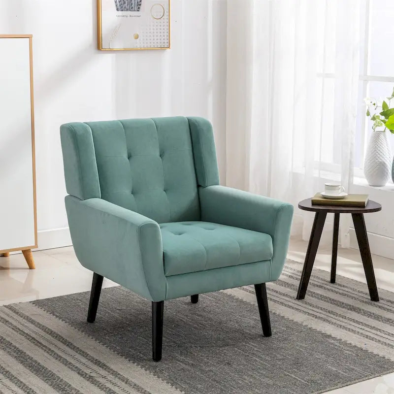 Poltrona Accent in velluto con schienale ergonomico, seduta singola, colori multipli