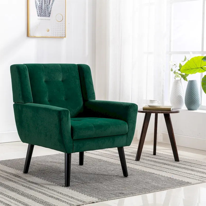 Poltrona Accent in velluto con schienale ergonomico, seduta singola, colori multipli