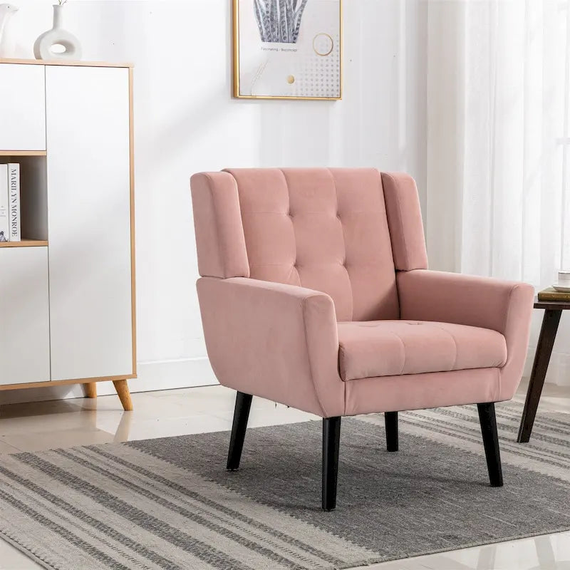 Poltrona Accent in velluto con schienale ergonomico, seduta singola, colori multipli