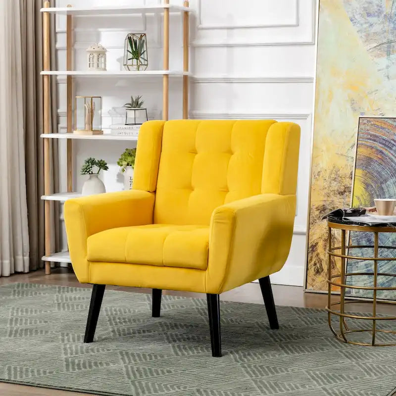 Poltrona Accent in velluto con schienale ergonomico, seduta singola, colori multipli