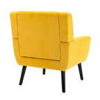 Poltrona Accent in velluto con schienale ergonomico, seduta singola, colori multipli
