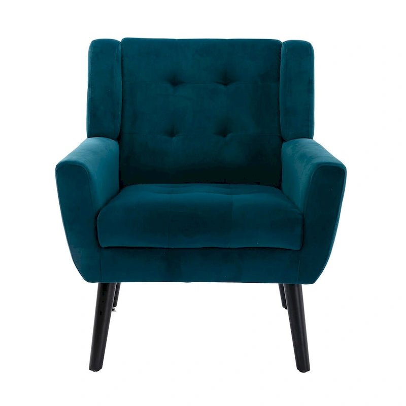 Poltrona Accent in velluto con schienale ergonomico, seduta singola, colori multipli