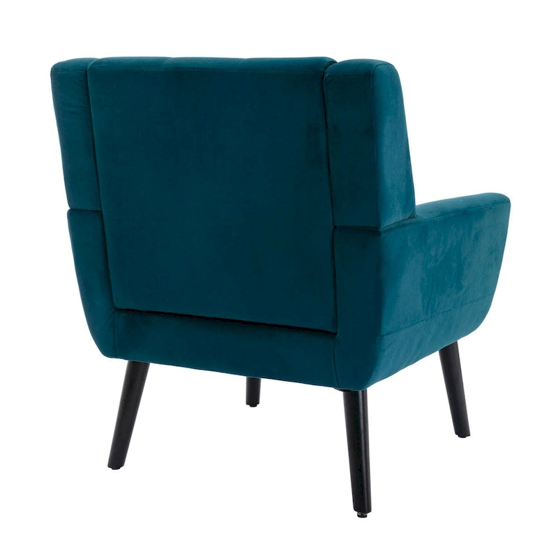 Poltrona Accent in velluto con schienale ergonomico, seduta singola, colori multipli