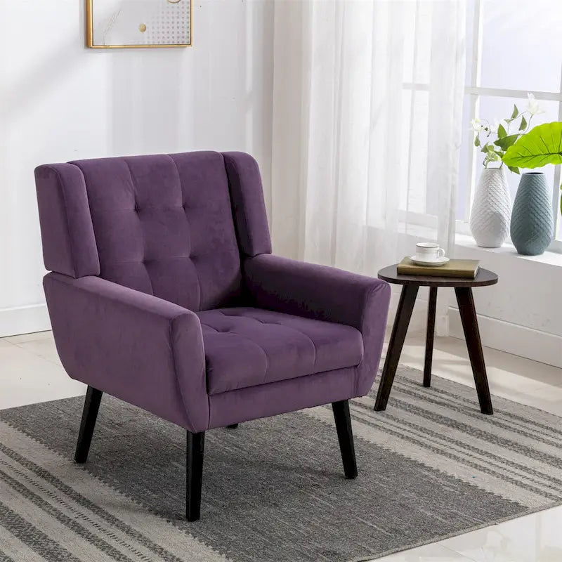 Poltrona Accent in velluto con schienale ergonomico, seduta singola, colori multipli