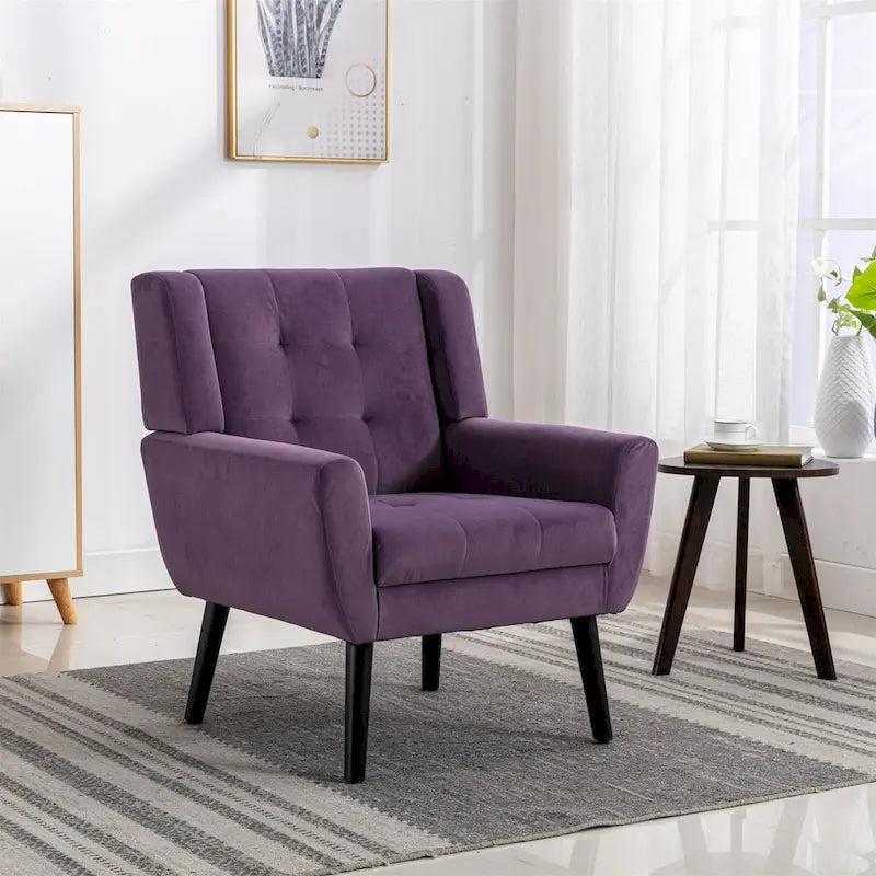 Poltrona Accent in velluto con schienale ergonomico, seduta singola, colori multipli