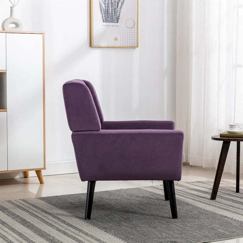 Poltrona Accent in velluto con schienale ergonomico, seduta singola, colori multipli