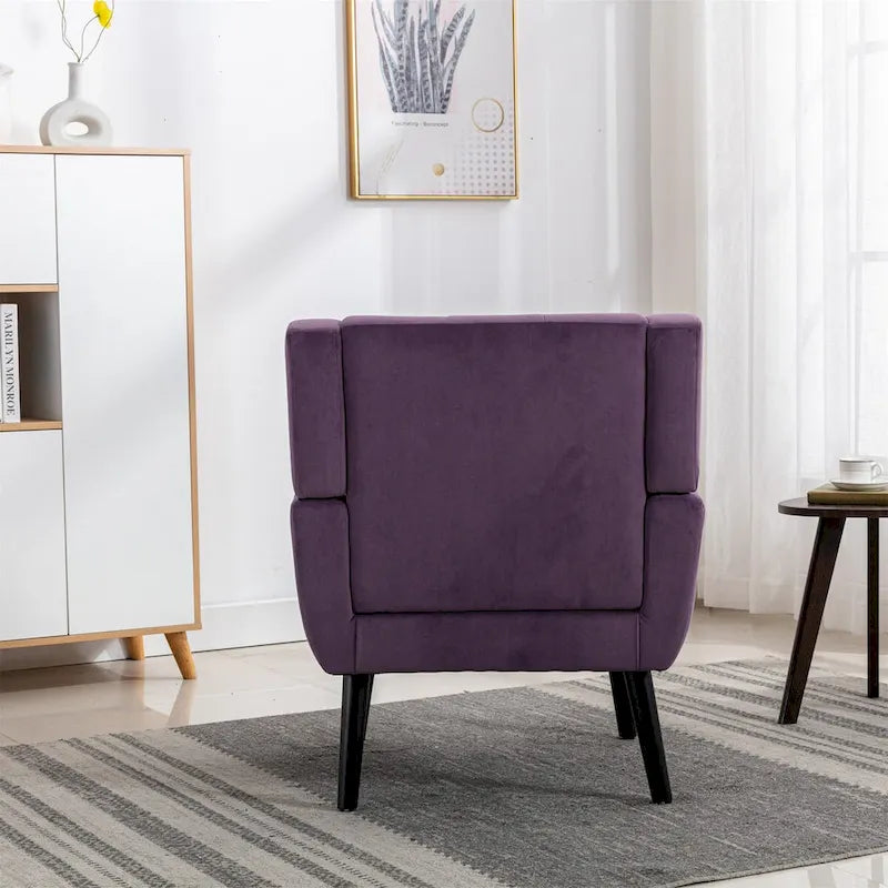 Poltrona Accent in velluto con schienale ergonomico, seduta singola, colori multipli