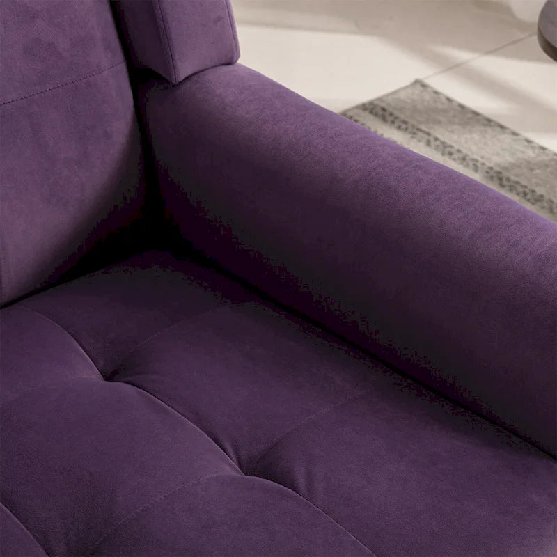 Poltrona Accent in velluto con schienale ergonomico, seduta singola, colori multipli
