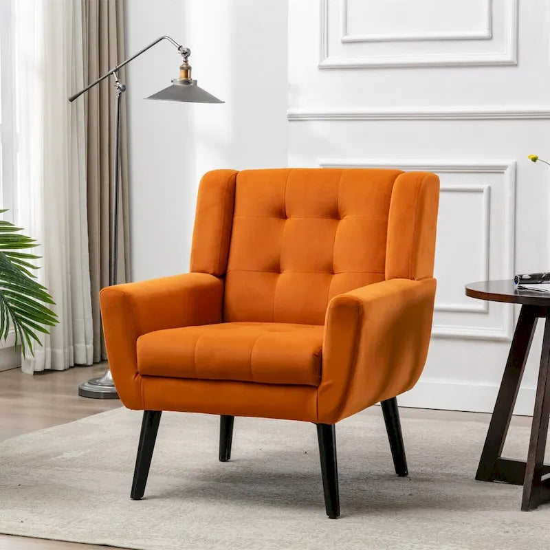 Poltrona Accent in velluto con schienale ergonomico, seduta singola, colori multipli