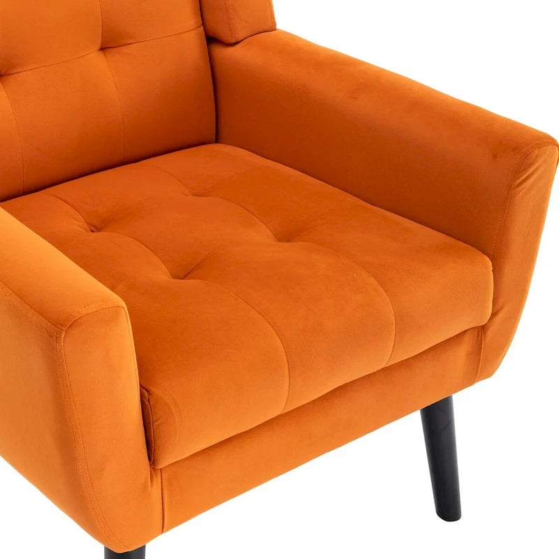 Poltrona Accent in velluto con schienale ergonomico, seduta singola, colori multipli