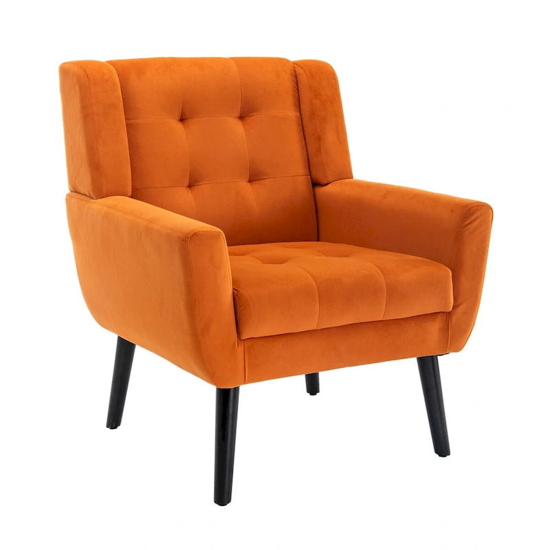 Poltrona Accent in velluto con schienale ergonomico, seduta singola, colori multipli