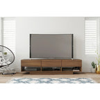Mobile TV a 3 cassetti da 72" Bianco/Marrone, adatto a TV fino a 80", Montaggio per 1 persona
