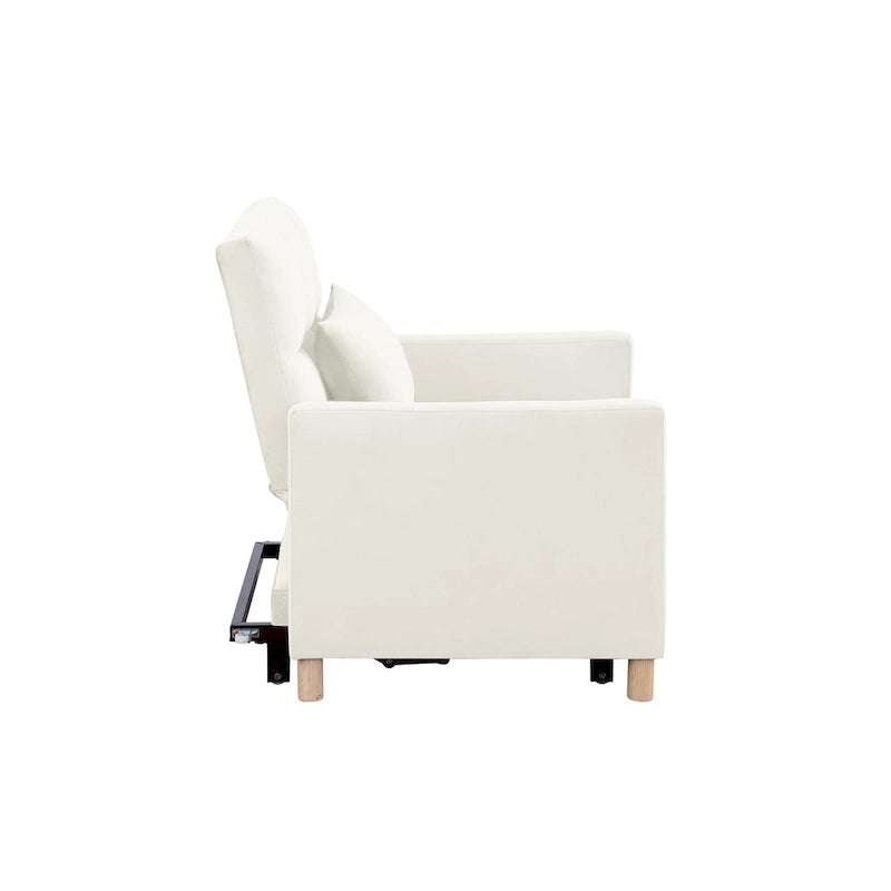 Divano Letto Convertibile, Poltrona Letto Reclinabile Regolabile 3-in-1, Singolo