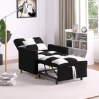 Divano Letto Convertibile, Poltrona Letto Reclinabile Regolabile 3-in-1, Singolo