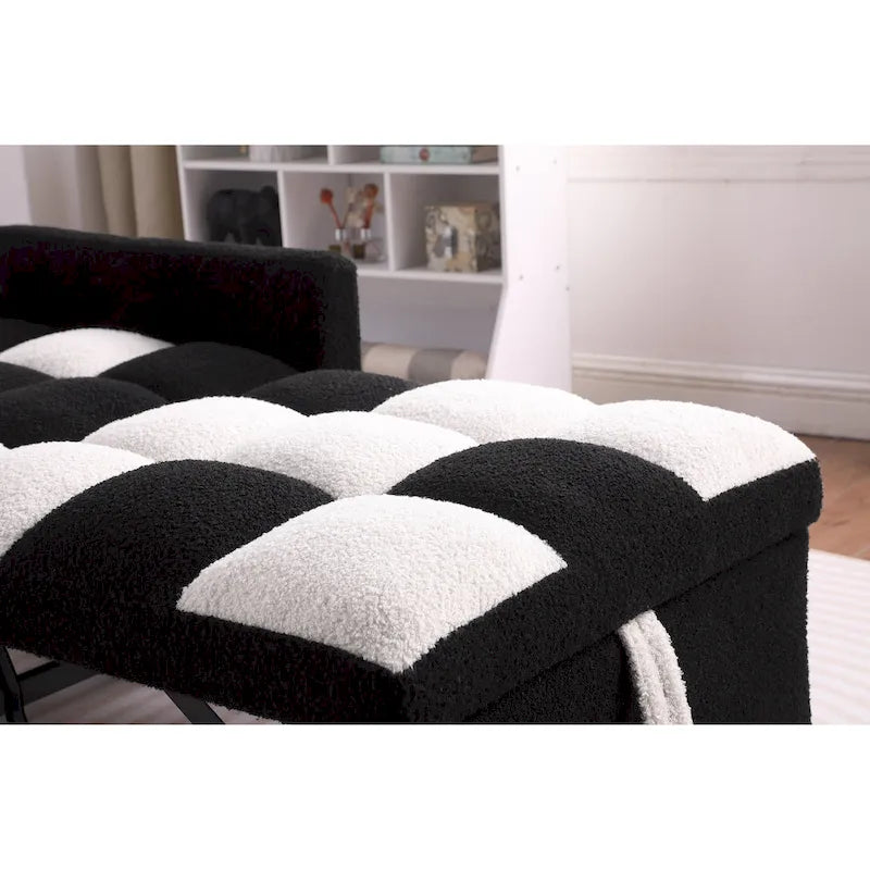 Divano Letto Convertibile, Poltrona Letto Reclinabile Regolabile 3-in-1, Singolo