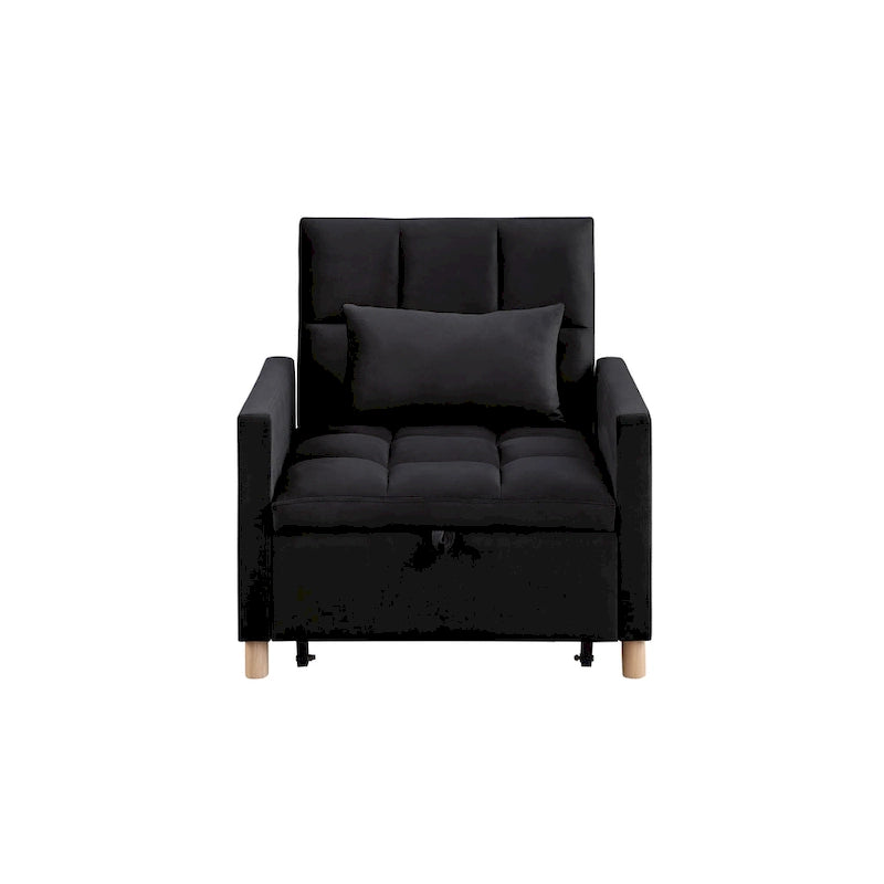Divano Letto Convertibile, Poltrona Letto Reclinabile Regolabile 3-in-1, Singolo