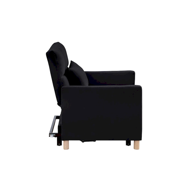 Divano Letto Convertibile, Poltrona Letto Reclinabile Regolabile 3-in-1, Singolo
