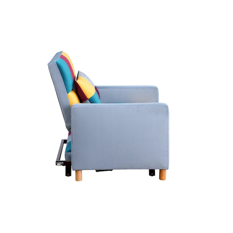 Divano Letto Convertibile, Poltrona Letto Reclinabile Regolabile 3-in-1, Singolo