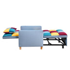 Divano Letto Convertibile, Poltrona Letto Reclinabile Regolabile 3-in-1, Singolo