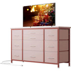 Cassettiera in tessuto a 10 cassetti con ciabatta, per 1 persona – Grigio / Rosa / Marrone / Nero / Antracite