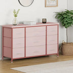 Cassettiera in tessuto a 10 cassetti con ciabatta, per 1 persona – Grigio / Rosa / Marrone / Nero / Antracite