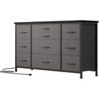 Cassettiera in tessuto a 10 cassetti con ciabatta, per 1 persona – Grigio / Rosa / Marrone / Nero / Antracite