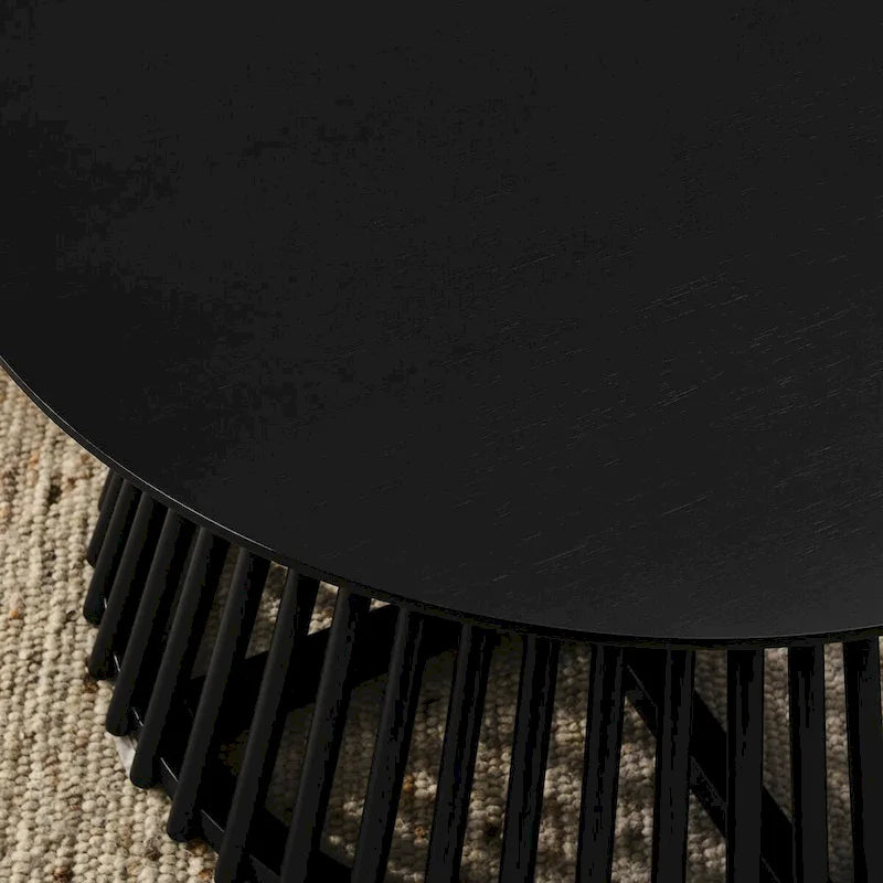 Tavolino da caffè moderno e minimalista marrone/noce scuro/nero, quadrato, a un ripiano, per la casa