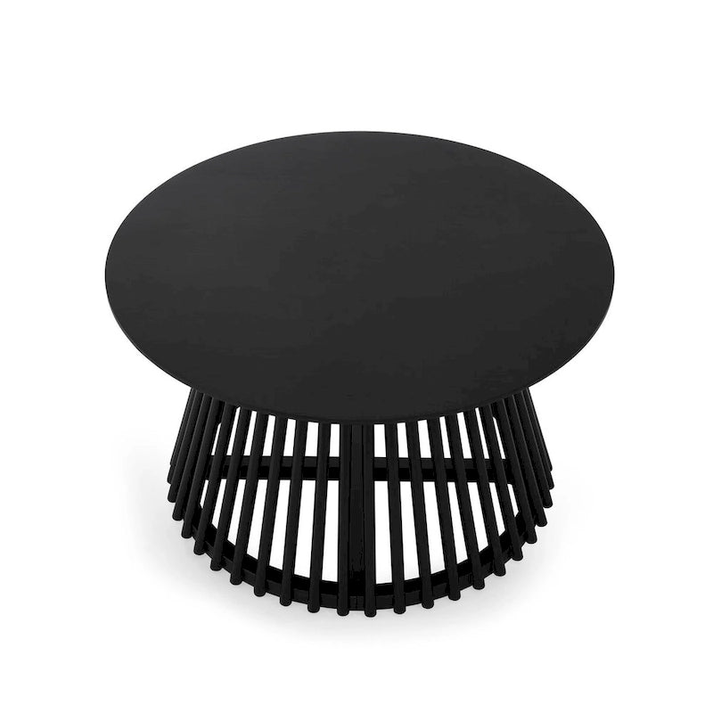 Tavolino da caffè moderno e minimalista marrone/noce scuro/nero, quadrato, a un ripiano, per la casa