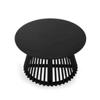 Tavolino da caffè moderno e minimalista marrone/noce scuro/nero, quadrato, a un ripiano, per la casa
