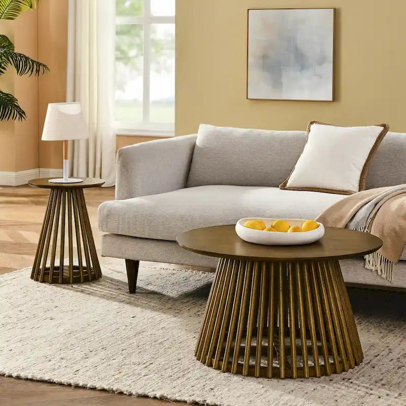 Tavolino da caffè moderno e minimalista marrone/noce scuro/nero, quadrato, a un ripiano, per la casa