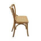 Panca X-Back in Rattan Antico Marrone, 2 Posti