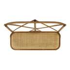 Panca X-Back in Rattan Antico Marrone, 2 Posti