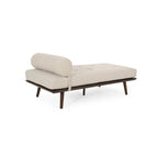 Chaise longue singola metà secolo in Carbone/Blu Navy/Beige con cuscino a rullo