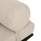Chaise longue singola metà secolo in Carbone/Blu Navy/Beige con cuscino a rullo