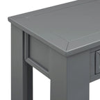 Consolle marrone chiaro/blu scuro/bianco antico con 4 cassetti e ripiano inferiore