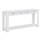Consolle marrone chiaro/blu scuro/bianco antico con 4 cassetti e ripiano inferiore