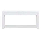 Consolle marrone chiaro/blu scuro/bianco antico con 4 cassetti e ripiano inferiore