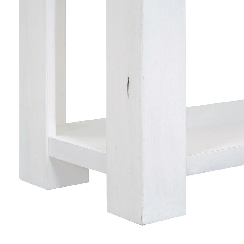 Consolle marrone chiaro/blu scuro/bianco antico con 4 cassetti e ripiano inferiore