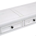 Consolle marrone chiaro/blu scuro/bianco antico con 4 cassetti e ripiano inferiore