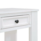 Consolle marrone chiaro/blu scuro/bianco antico con 4 cassetti e ripiano inferiore