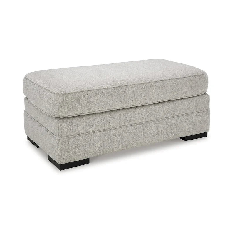 Pouf in poliestere grigio ombra, 112 cm L x 61 cm P x 51 cm A, Posto singolo
