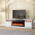 TV Stand with 36  Electric Fireplace, Entertainment Center, and Console for TVs up to 80  for Living Room - 73 inches in width